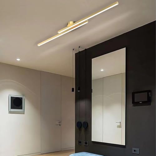 Lampe de plafond design long doré pour sublimer votre cuisine