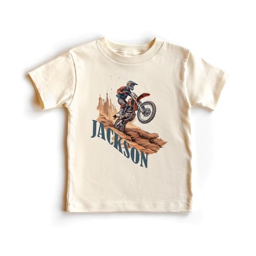 Personalized Name Boys Dirt Bike Toddler Shirt - Custom Motorcycle Kids Name Birthday Party Tee - Boy Children Toddler Youth Kids Clothing2