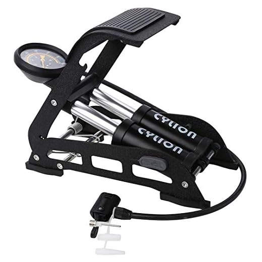 WUYASTA Double Cylinder Foot Air Pump, Precision Pressure Gauge High Pressure Pedal Inflator, Portable Foot Air Mercury for Ball, Bicycle, Scooter, Motorcycle, Car Pumping, Toys Balls Inflatable