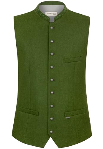 Stockerpoint Trachtenweste Devito Gilet Tradizionale, Verde Bosco, 58 Uomo