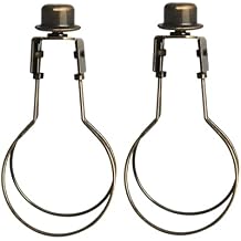 GY & CK Lampshade Clip on Adapter, Lamp Shade Light Bulb Clip Adapter, Lamp Shade Holder for Light Bulbs Attaching Finial Antique Brass