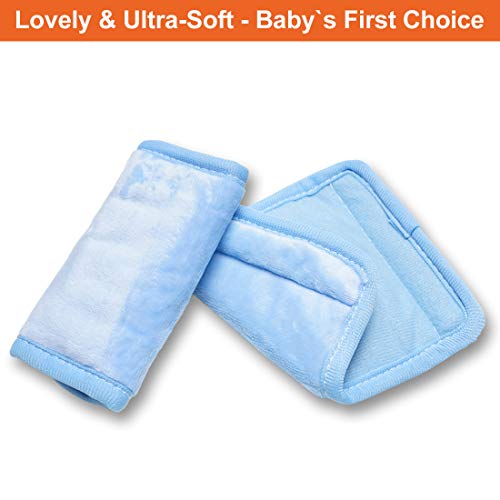 Image of COOLBEBE Car Seat Straps Shoulder Pads for Baby Kids, Super Soft Seat Belt Covers for All Car Seats /Pushchair /Stroller /High Chair
