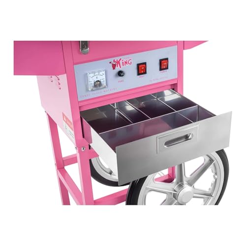 Helloshop26 Zuckerwatte-Set mit Stäben (100 Stück) – 72 cm – 1200 W – Trolley – Schutzkuppel 14_0004871 – Bild 5