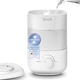 Levoit Luftbefeuchter Schlafzimmer, 23dB leise Humidifier, Top-Fill für Baby, bis 25H, Raumbefeuchter mit 360 grad Drehdüse für Kinderzimmer, Pflanzen, Auto Shut-off, 2,5 L, Weiß