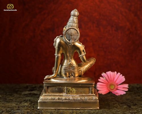 Statue Parvati sculpture artisanale de collection finition dorée antique