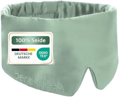 bene-sleep® Premium Seidenschlafmaske – 100% lichtdicht – Weiche Polsterung – Hautfreundlich Augenbrille für erholsamen Schlaf – Für längeren REM-Schlaf und schnelleres Einschlafen