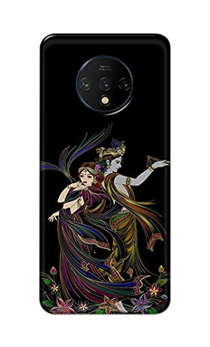 Image of Lord Radha and Krishna Hard Back Case Cover for OnePlus 7T Back Cover -(J5) VNS2223