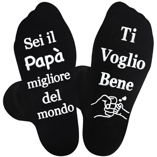 QXRXN Regalo Festa del Papa, Calzini Uomo Divertenti 43-46 Cotone