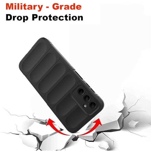 Image of amazon basics Mobile Cover for Samsung Galaxy A25 5G | Full Camera Protection | Liquid Silicon Case | Flexible Bumper Case for Samsung Galaxy A25 5G (Black)
