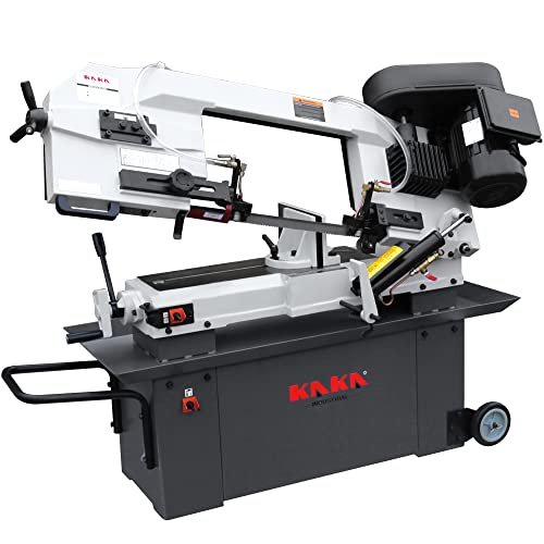 Kaka Industrial Bs-912B Horizontal Bandsaw 9" Horizontal Metal Cutting Band Saw 4 Steps Blade Speed Metal Band Saw, Space Saver Movable Metal Cutting Band Saw 115V&230V Dual Voltage Prewired 1Ph #TOP3