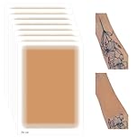 Prreal 8Pcs Tattoo Cover Up Patch, Natural Looking Cover up Tattoos and Scar Tattoo Pflaster, Waterproof, Invisible Body Concealer Makeup Sticker-Dark