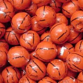Basketballs Premium Solid Milk Chocolate Balls (1 Lb - 72 Pcs)