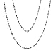 Produktbild ChainsPro Edelstahl Damen Halskette Ohne Anhänger 1.5/3mm Breite Reiskette, Schlank Damen Ketten in 18K Gold/Silber/Schwarz Aufhängbarer mit Anhänger,Verschiedenelängen 46-76 cm