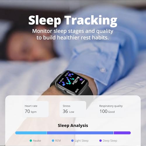 Image of Smart Watch for Men Women, 1.83 inch HD Touchscreen Fitness Tracker, Bluetooth Calling, 110+ Sports Modes, Heart Rate SpO2 Sleep Monitor, DIY Dial