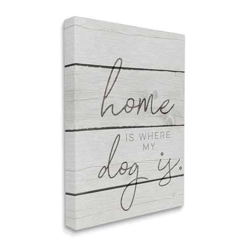 Image of Dog Home Affirmation Farmhouse, 36 x 48 Inch Canvas Wall Art