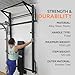 PRx Performance Murphy Foldable Squat Rack with Space-Saving Pull-Up Bar - Wall-Mounted Gym Equipment, Includes J-Cups for Barbell, Ideal for Strength Training, Bench Press and Leg Squats (Extended Pull-Up Bar)