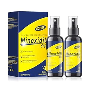 5% Minoxidil with Biotin, Hair Loss Treatments for Women Men Hair Regrowth Treatment, Minoxidil Spray Hair and Beard Mustached Growth Serum Oil, Improves Appearance of Thinning Hair,4 FL OZ/120mL