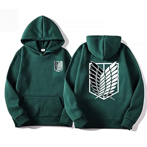 zhedu Anime Aot Merch Scout Regiment Sudaderas con Capucha Impresas Sudaderas con Capucha Tops Acogedores Jerseys (M,Color 04) | Ya disponible en tu tienda friki favorita! En mundofriki.es!