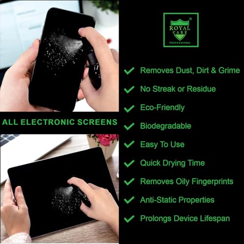 Image of Gadget Cleaner Spray 300 ml with 1Brush and 1 Cloth for Mobile, Laptop, TV, Tablet & Camera | Streak-Free Shine | Safe & Effective on All Electronic Devices