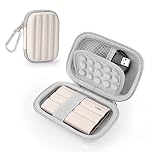YINKE Carrying Case Compatible with Samsung T7 Shield/ T9 / T7 Touch Portable SSD USB 3.2 1TB, 2TB, 500GB, Hard EVA Portable Travel Storage Protective Cover (White)