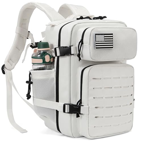 QT&QY 25L/45L Military Tactical Backpack For Men Molle Daypack 3 Day Bug Out Bag Hiking Rucksack With Bottle Holder - Detailed View