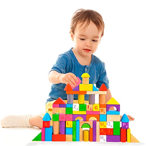 FAXADELLA GiftedKids Wooden Building Blocks Set for Toddlers Kids Age | Educational Preschool Learning Toy | Includes… - Image 4