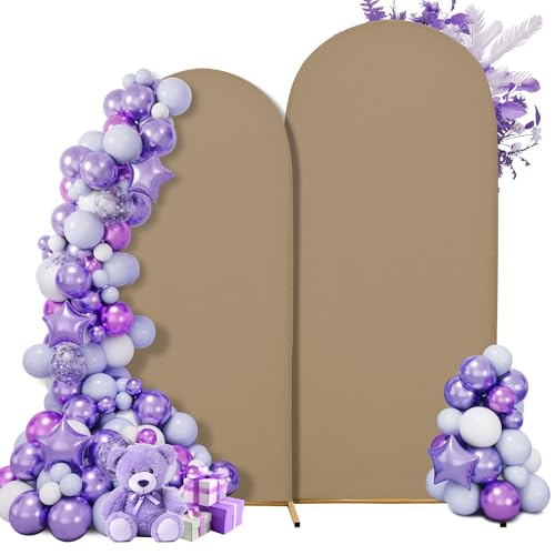 Wedding Arch Cover 7.2FT 6FT Arch Backdrop Cover Spandex Fitted Arch Cover for Round Top Chiara Backdrop Stand Covers for Wedding Birthday Party Baby Shower Banquet Ceremony Decoration