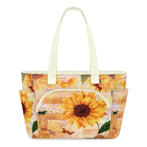 Sac fourre-tout vintage matelassé avec fermeture éclair sécurisée