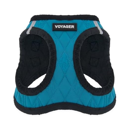Voyager Step-In Plush Hundegeschirr - Weicher Plüsch, Step-In Weste Geschirr für Kleine und Mittlere Hunde von Best Pet Supplies - Türkis Plüsch, M (Brustumfang: 40,6 - 45,7 cm)