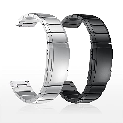 Bracelet de montre acier inoxydable réglable anti-irritation métal pour montre connectée 20 22mm