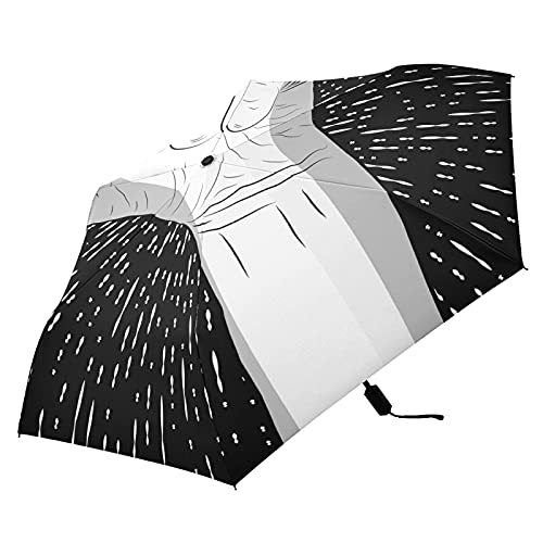 Parapluie pliable léger anti-UV et robuste | Parasol compact de voyage sombre