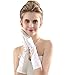 Women's Wedding Formal Satin Gloves Costume Glove White