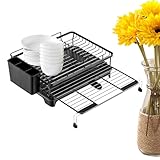 Generisch Geschirrtrockner,Erweiterbarer Besteck Abtropfer für Spülbecken,Schüssel-Abtropfgestell...