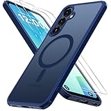 Iokmax for Samsung Galaxy A16 5G Case with 2X Screen Protector, Magnetic Military Grade Shockproof Case Translucent Back Slim Rugged Bumper Cover for Galaxy A16 5G Phone Case-6.7 inch, Blue