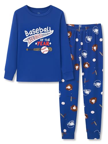 Tebbis Little Boys Baseball Pajamas Sleepwear Set