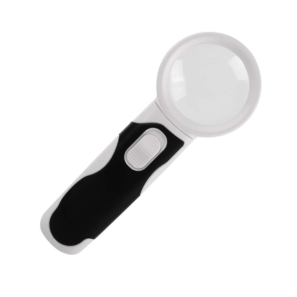 Lente di ingrandimento per lettura Lente di ingrandimento illuminata a LED Lente di ingrandimento portatile Lente di ingrandimento infrangibile per lettura Luci a LED per bambini Lente di ingrand