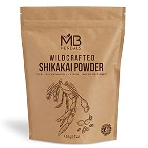 MB Herbals Shikakai Powder 454g | 1 lb | 16 oz | Natural Hair Cleanser & Conditioner | 100% Pure Acacia concinna Fruit Pods Powder from Wildcrafted Shikakai