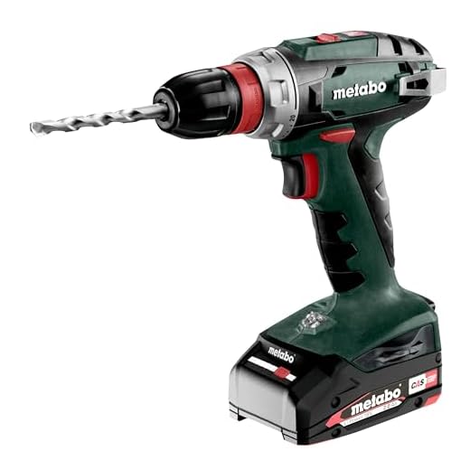 Metabo 602217500 Akku-Bohrschrauber BS 18 Quick 18V, 2x 2Ah Li-Ion Akkus, Werkzeug-Schnellwechsel-Funktion,, inklu. Ladegerät, im Koffer, max. Drehmoment: 24Nm (weich)/ 48Nm (hart)