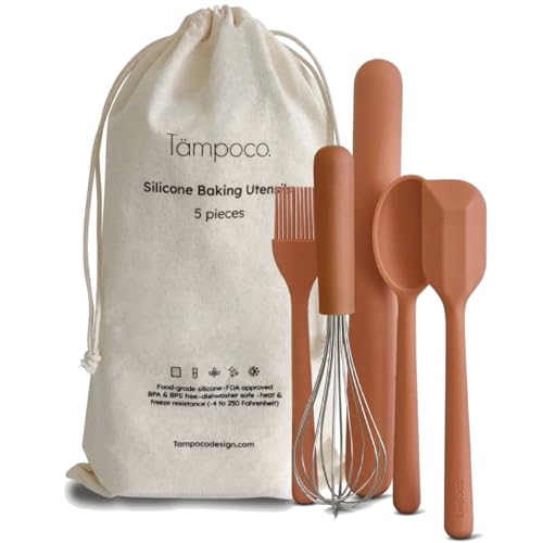 Tampoco Real Kids Cooking & Baking Set – Montessori Kitchen Tools for Real Cooking with Food-Safe Silicone Utensils – Functional & Fun Gift for Young Chefs