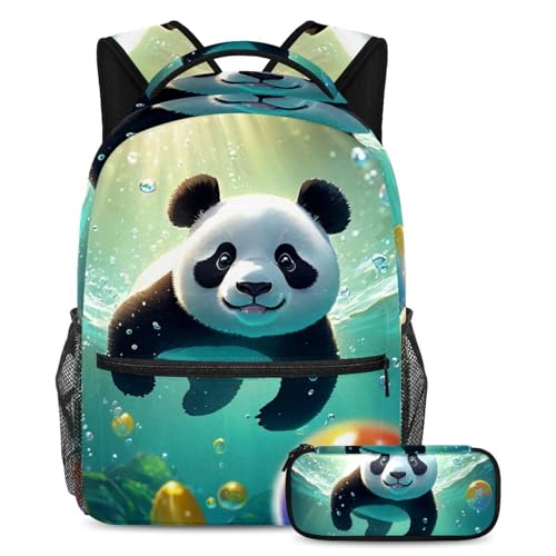 Sac à dos raton laveur avec trousse pour l'école primaire et le collège