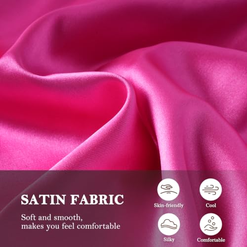 Image of AMY COULEE Mens Satin Boxer Shorts Silky Lightweight Pajama Bottoms Split Side Lounge Sleep Shorts
