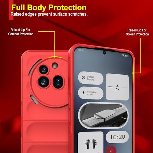 Image of Zapcase Back Case Cover for Nothing Phone (3a) Pro | Compatible for Nothing Phone (3a) Pro Back Cover | Liquid Silicon Magic Case with Camera Protection | Red