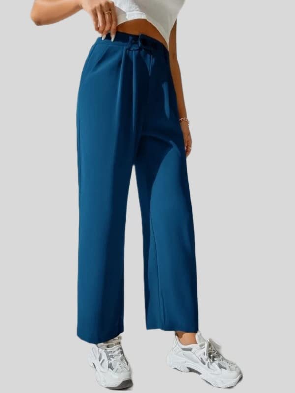 Image of Elendra Women Lycra - Bootcut Trousers Pant Wide Leg