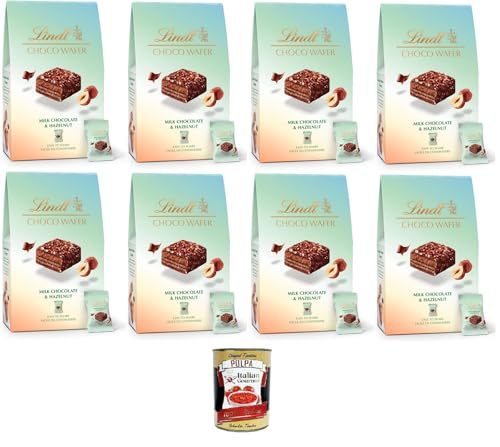 Bag Choco Wafer Haselnüsse Knusprige Milchpralinen mit Haselnuss und Gianduja, einzeln verpackt 8x135g+ Italian Gourmet polpa 400g