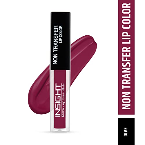 Image of INSIGHT Non Transfer Lip Color - Dive| Waterproof| Matte Finish| Transfer & Smudge Proof| Lightweight| 12 Hr Wear| Highly Pigmented 4 ml (Pack of 2)