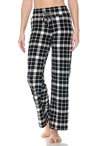 Image of Leggings Depot Women's Wide Leg Drawstring Pajama Pants for Lounge, Sleep | Soft, Breathable Poly-Span, Drawstring Waist, Comfy, Casual, Yoga, Everyday