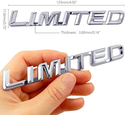 Image of 2X Limited Decal Badge Emblem Sticker Fender Side Door Rear Tailgate Nameplate Fit for Universal Car Truck (Chrome)