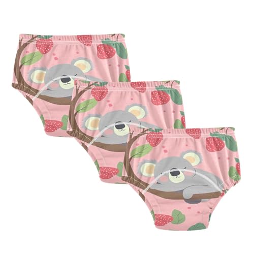 Coikll Koala with Strawberry Toddler Training Underwear Waterproof Baby Pee Pants -5T