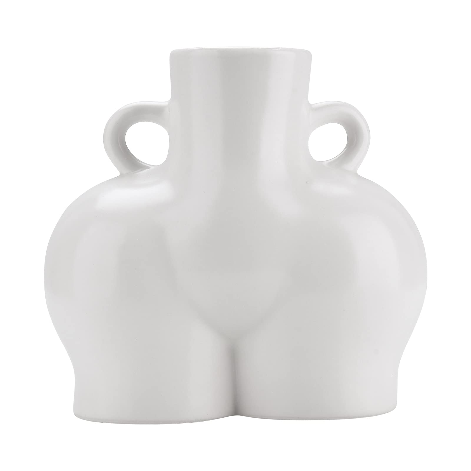 Lazyspace Ceramic Sculpture Vases Human Body Art Vases Handicraft Flowers Vases Female Bottom Vase Creative Floral Decoration Flower Pots for Weddings, Party,Holiday Décor,S
