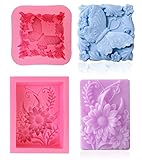 2 Pcs Butterfly Flower Soap Mold, Butterfly Flower Making Mold 3D Butterfly Flower Mold for Handmade